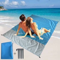 2x1 4m outdoor beach mat waterproof picnic mat anti sand blanket folding camping mat pocket portable mattress lightweight