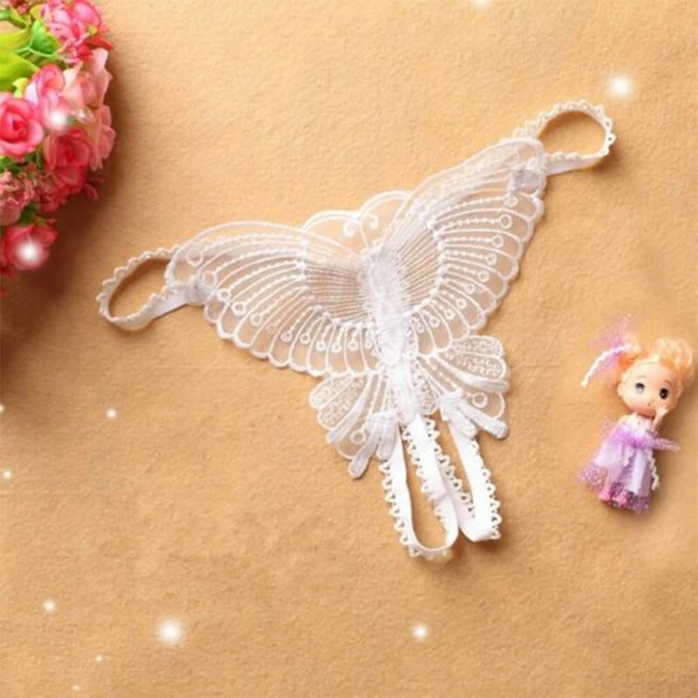 

Butterfly Briefs Womens Open Crotch Lingerie Sexy Thongs G-String Lace Crotchless Panties Tanga Sexy Mujer Exotic Underpants