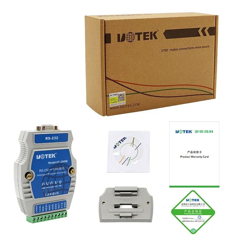 (UTEK) RS232 в CAN-шину протокол конвертер CAN шина Интеллектуальный последовательный