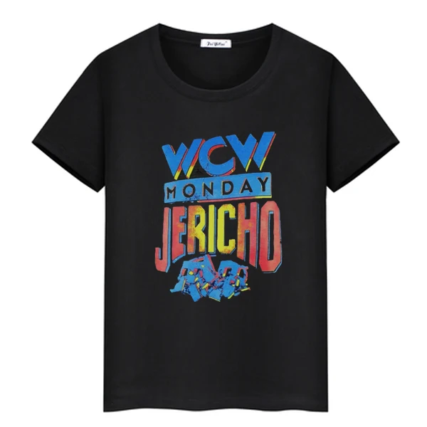 

Мужская хлопковая футболка с коротким рукавом WCW, с логотипом игры борцовская Альфа