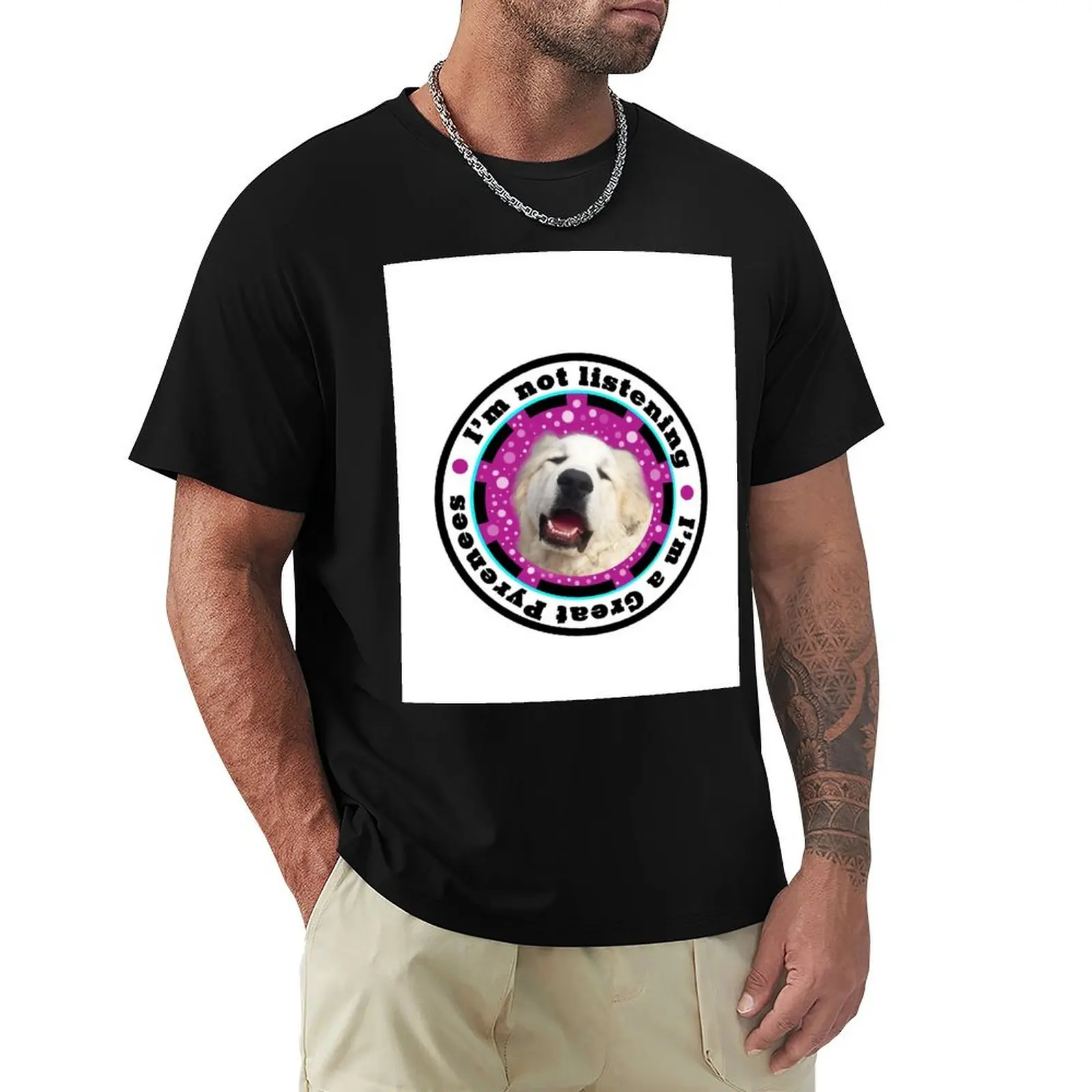 Футболка I'm Not Listening-I'm a Great Pyrenees винтажная футболка с рисунком корейская
