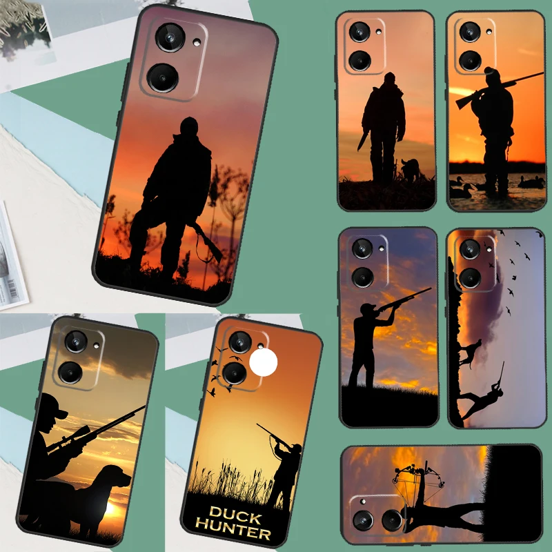 Птица утка Охота закат для Realme GT Neo 5 3 2T 3T 9 10 11 Pro Plus C11 C15 C25 C21Y C30 C31 C33 C35 C53 C55 чехол