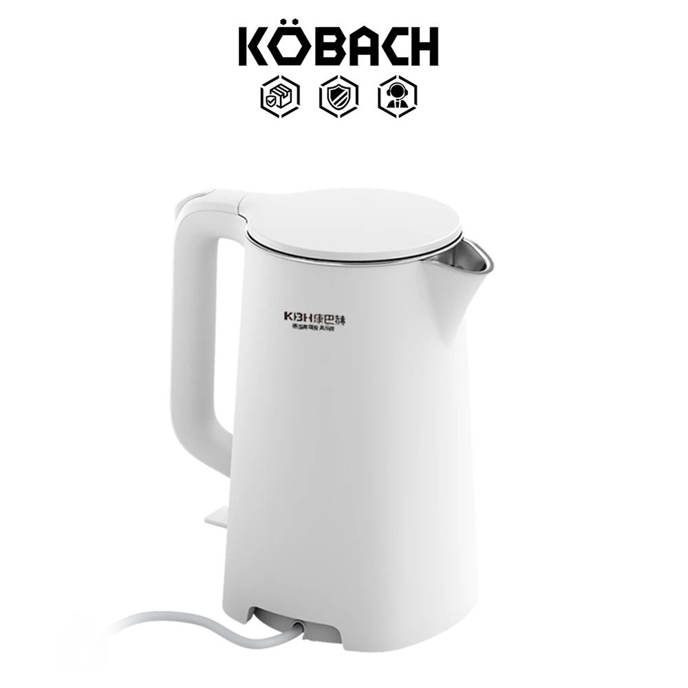Электрический чайник KOBACH бытовой из нержавеющей стали 304 объем л двухслойный не