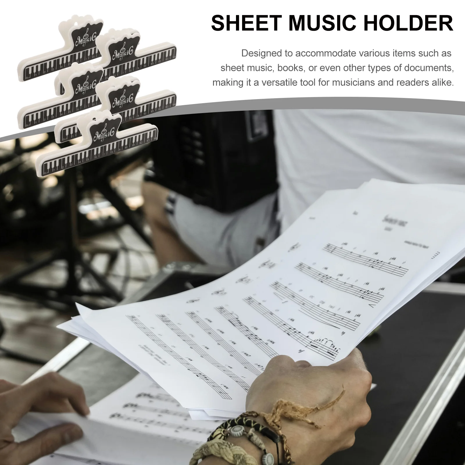5 шт. зажим для нотной страницы скрипки нот аксессуар фортепиано держатель
