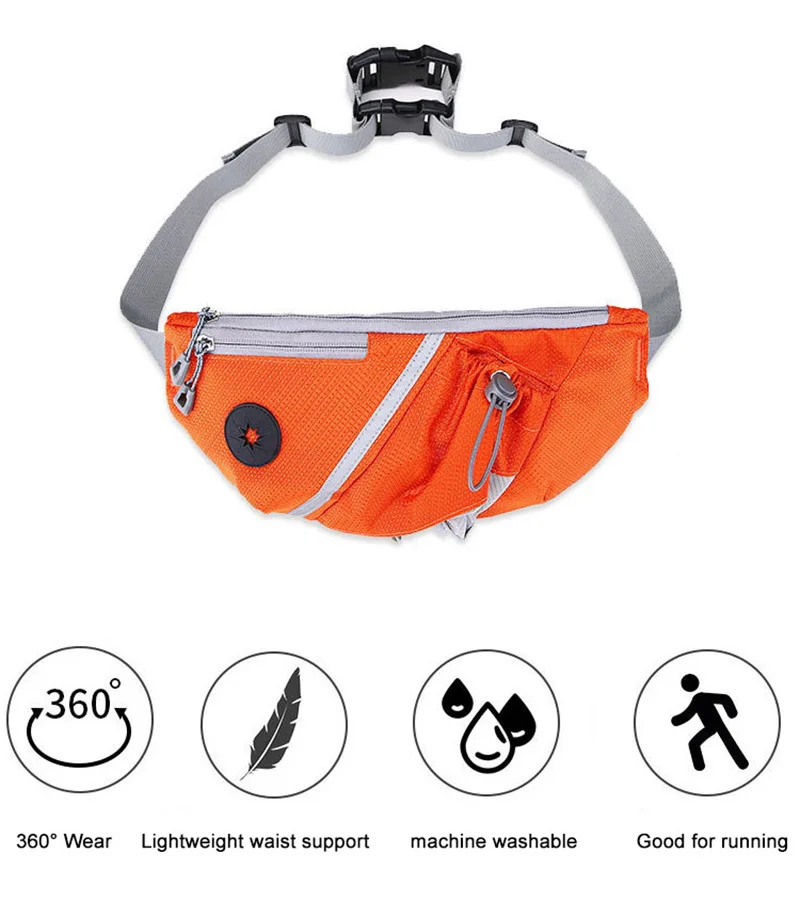 Outdoor pet Training Waist Bag Hand Free Durable Snack Fanny Pack Portable Walking Running Pet Treat Pouch Washable Adjustable
