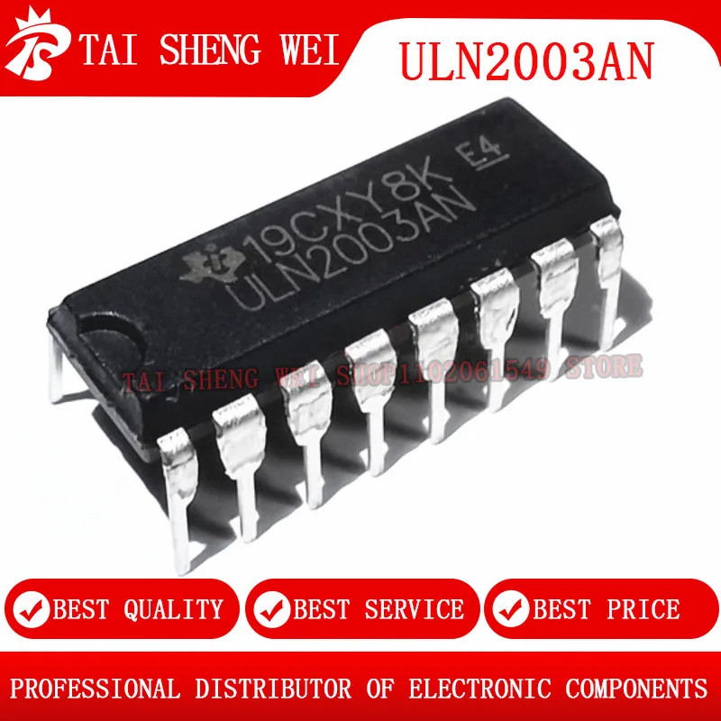 20 шт. ULN2003AN ULN2003APG DIP-16 ULN2003A DIP16 ULN2003 2003 драйвер для раковины Дарлингтона IC новый оригинал