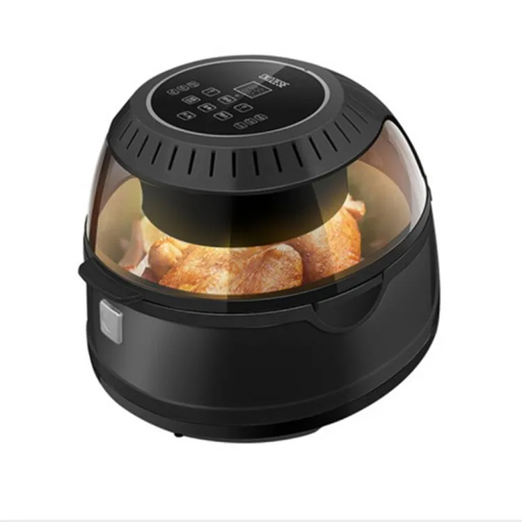 

air frier digital white portable toaster oven bread and domestic electric dry kitchen big small visible fryer
