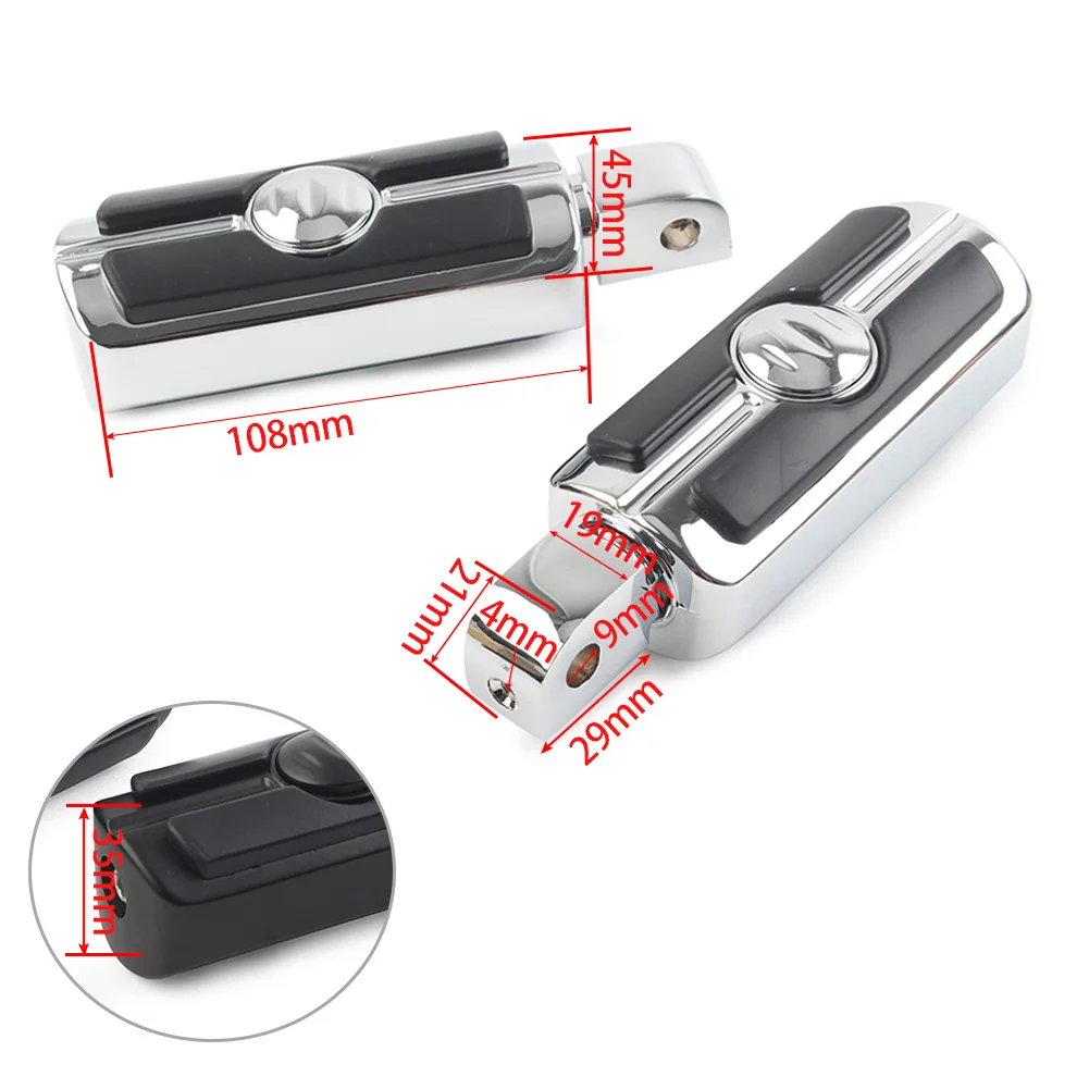 1 пара задних подножек мотоцикла подставки для ног Honda VTX1800 2002-2008 VTX1300 2003-2006