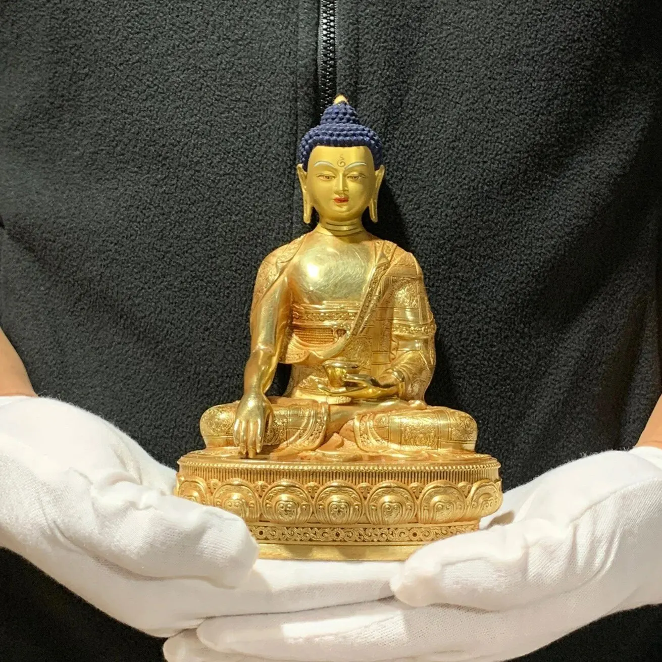 

Special links 3P # 16CM Buddhist supplies buddha statue Sakyamuni Vajrasattva buddha Gold plating copper