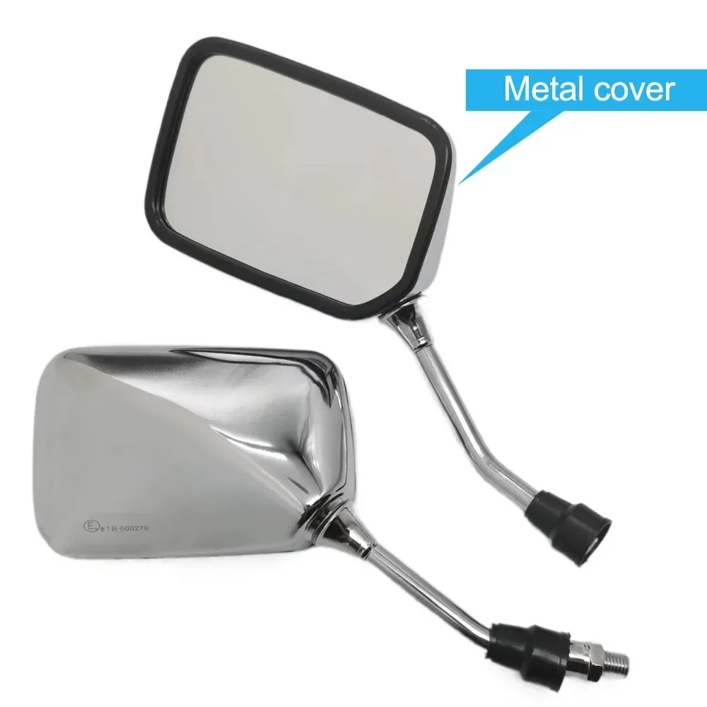 

Пара квадратных зеркал для мотоцикла, 10 мм, резьба M10 для скутера Baron BMS, ретро lanca, винтажные зеркала заднего вида