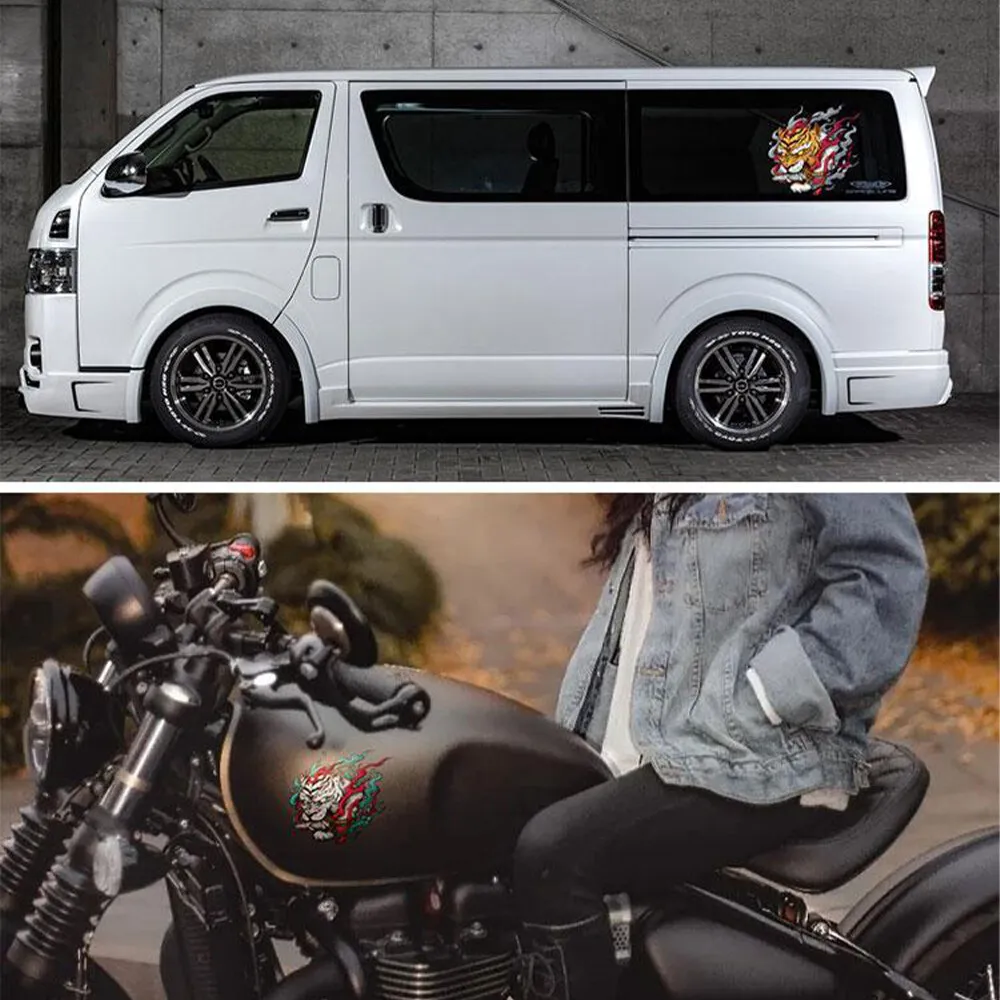 Светоотражающая наклейка Tiger водонепроницаемая на мотоцикл топливный бак JDM Ghost