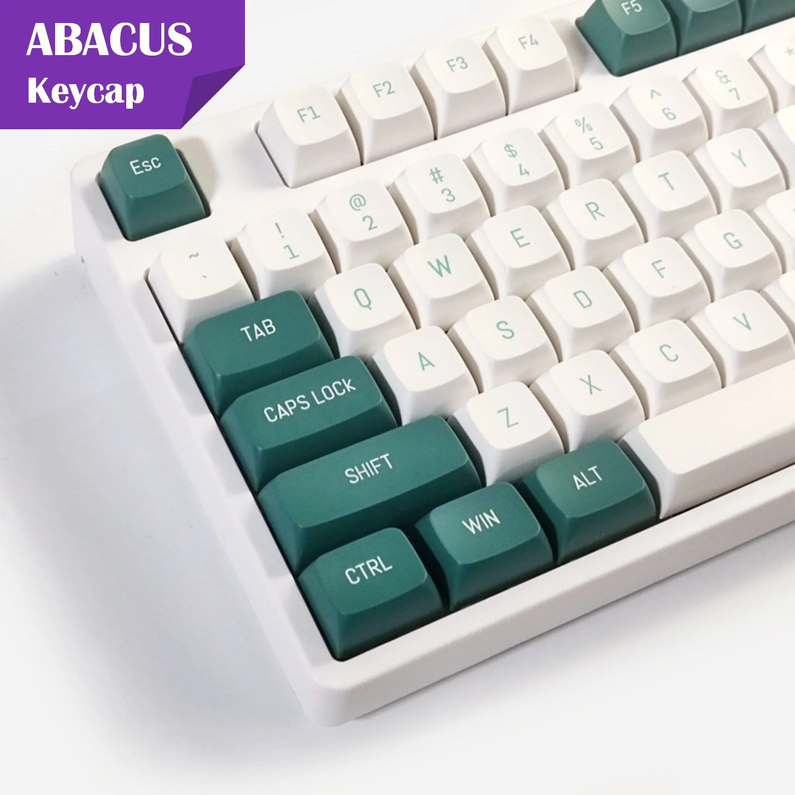 

ABACUS CSA Profile PBT Keycaps 149 Keys Double-shot Lake Green Keycap Set for DIY Custom Mechanical Gaming Keyboard Keycaps Kit