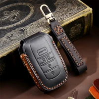 56 button leather car key fob case cover for 2021 toyota sienna