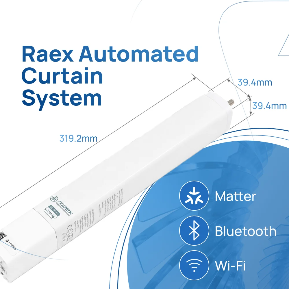 Фото Автоматизированная система штор Raex Matter на базе умного Wi-Fi-мотора Shelly Smart с поддержкой HomeKit, Alexa, Google Home №4