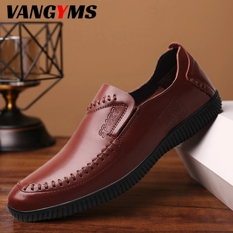 

Men's Leather Shoes 2022 New Men's Comfort Flat Shoes Brand Casual Leather Anti-Slip Oxford Shoes Couro Sapatos Casuais