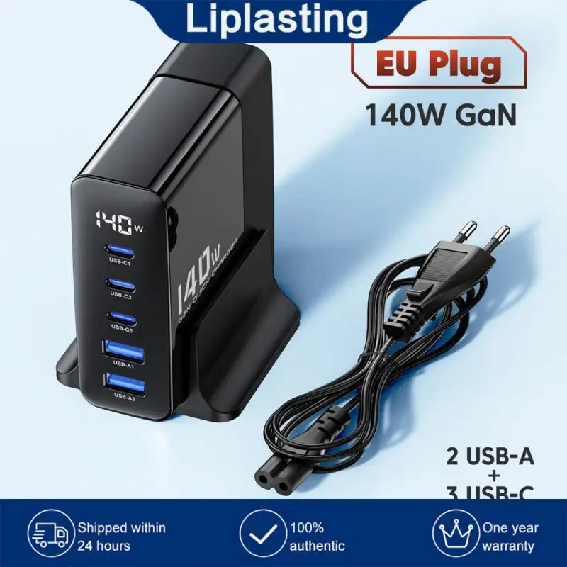 

140 W Power Display Gan Charger U-shaped Bracket Usb Charger Fast Charging Head For Iphone 13 12 Samsung Xiaomi Mobile 2.5a