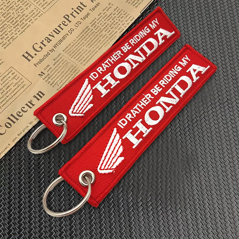 

Для Honda HRC Jazz Fit Avancier Crv Accord Pilot City CBR CB400 CB650 cb1000r вышивка мотоцикла эмблема брелок брелок ﻿ ﻿ ﻿