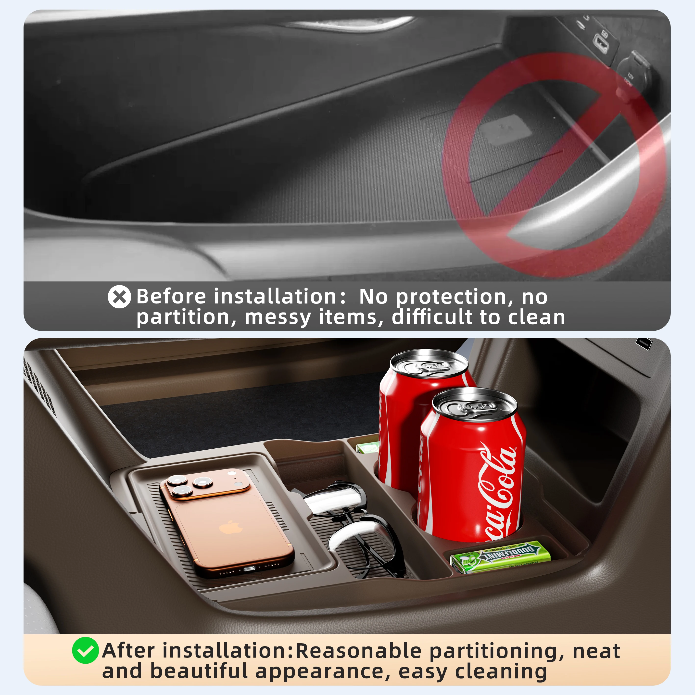 Фото О Changan Qiyuan A06 2025 2026, ящик для хранения, центральный подлокотник, скрытый ящик, подстаканник, органайзер, автомобильные аксессуары №4