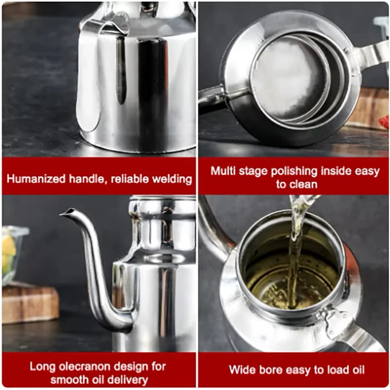 Нержавеющая сталь Бутылка распределителя оливкового масла 310 мл / 500 Стеклянная