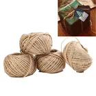 Простая джутовая веревка 30 млот, 1 рулон, Ширина 1,5 мм, креативная веревка ручной работы для студентов, ярлык, веревка, товары для вечевечерние