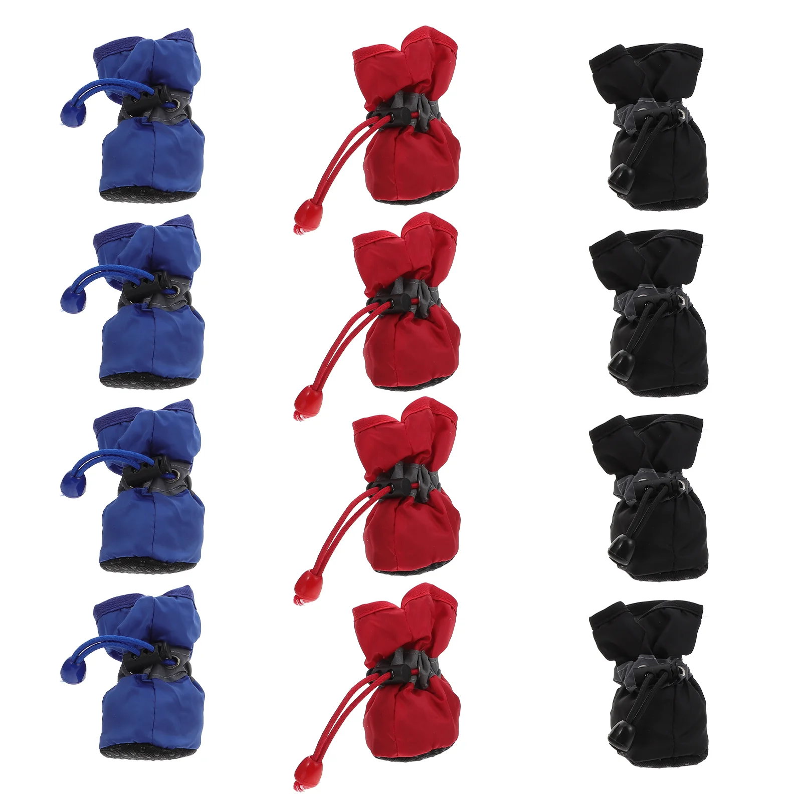 

3 комплекта резиновых сапог для домашних животных, водонепроницаемая Уличная обувь для домашних животных, нескользящая резиновая обувь