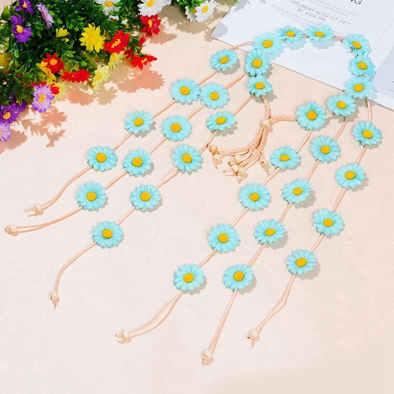 2 шт. повязка на голову в стиле хиппи с цветочным принтом летние аксессуары для