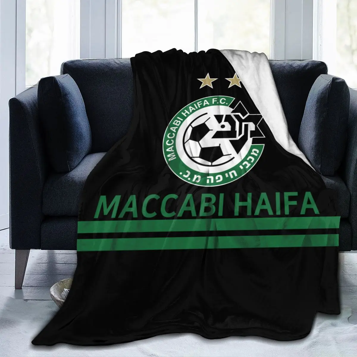 

Israel Maccabi Haifa FC Blanket Super Soft Lightweight Bed Blanket Quilt Durable Home Decor Blanket Sofa Blanket Rug