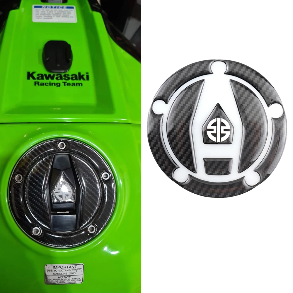 Купи For Kawasaki H2 2015 2016 H2R 15 16 ZX-10R ZX10R 2016 Carbon Fiber Motorbike Tank Pad Gas Cap Decal Protector Sticker Decal за 575 рублей в магазине AliExpress