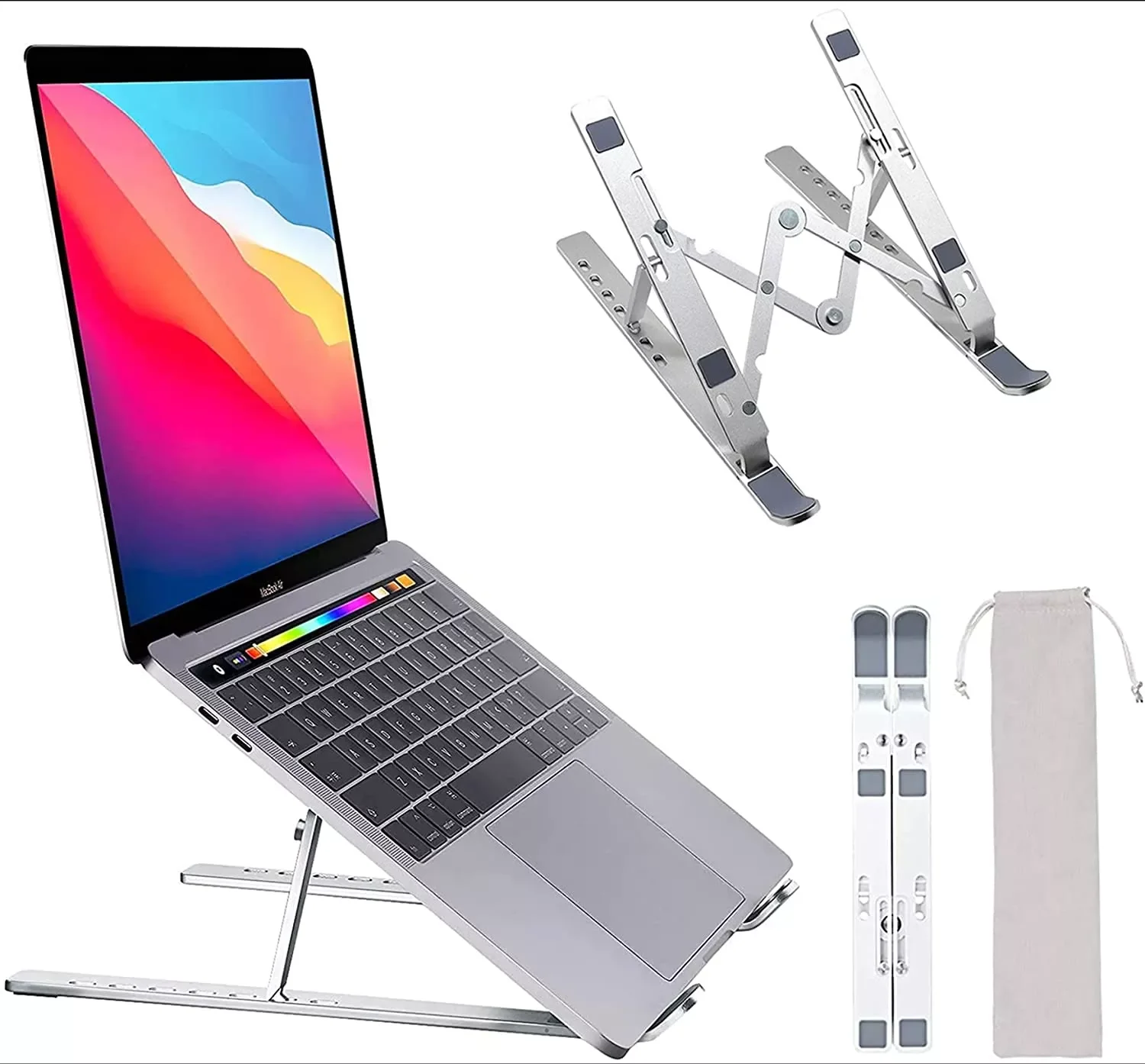 

Laptop Stand Aluminium Bracket Foldable Macbook Pro Air Support Adjustable Notebook Holder Tablet Base For PC Computer