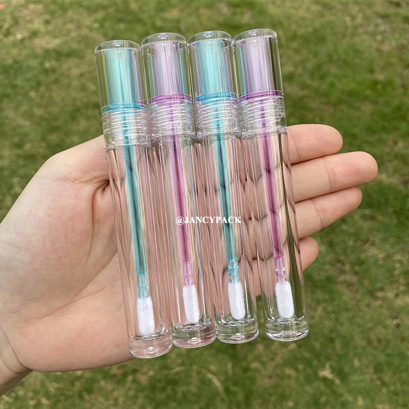 

4ml lip gloss tubes containers purple Empty Refillable lipgloss tube Lip Balm Glaze Sample travel Bottle Cosmetics Accessories