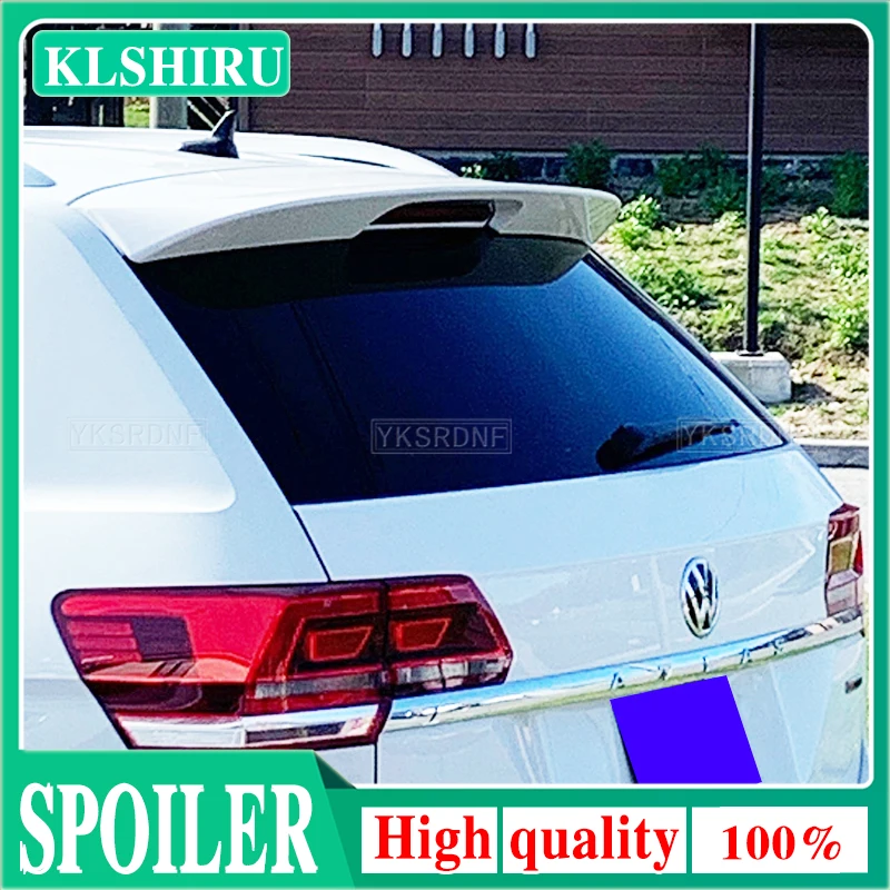 

For Volkswagen VW Atlas Teramont 2017-2020 ABS Plastic Unpainted Color Rear Spoiler Tail Trunk Boot Rear Wing Decoration