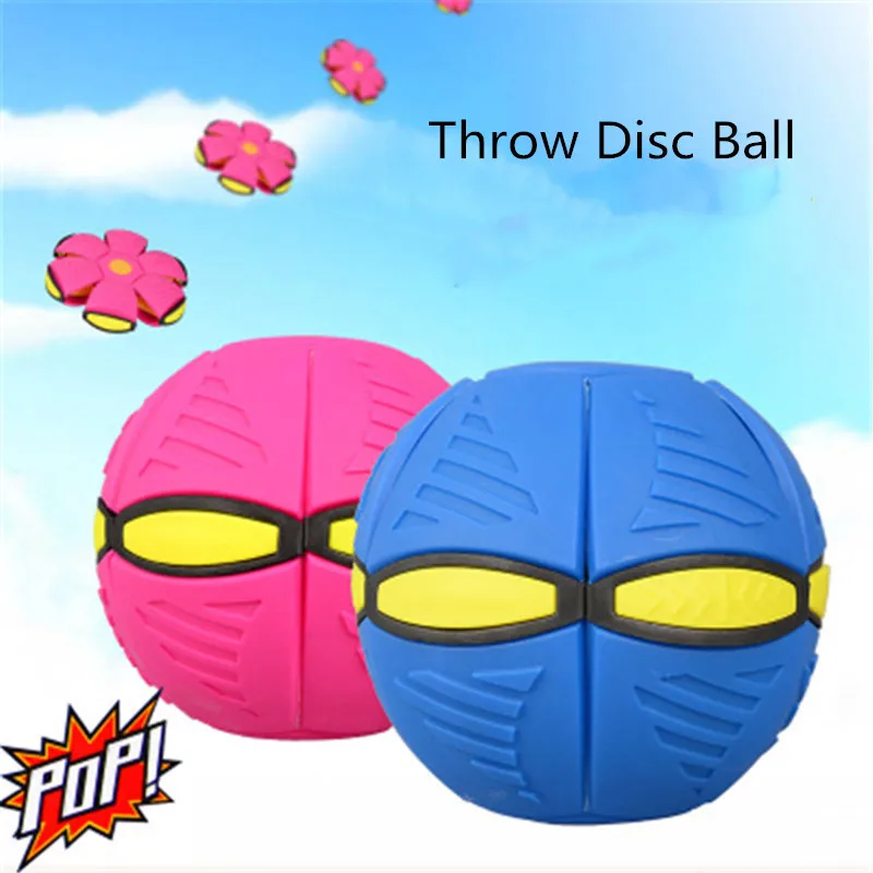 

Outdoor Dog Toys Fly Ball LED Beach Garden Game Throw Disc Ball Toy Fancy Soft Novelty Toy Multiple Colour Flat Throw Disc Ball