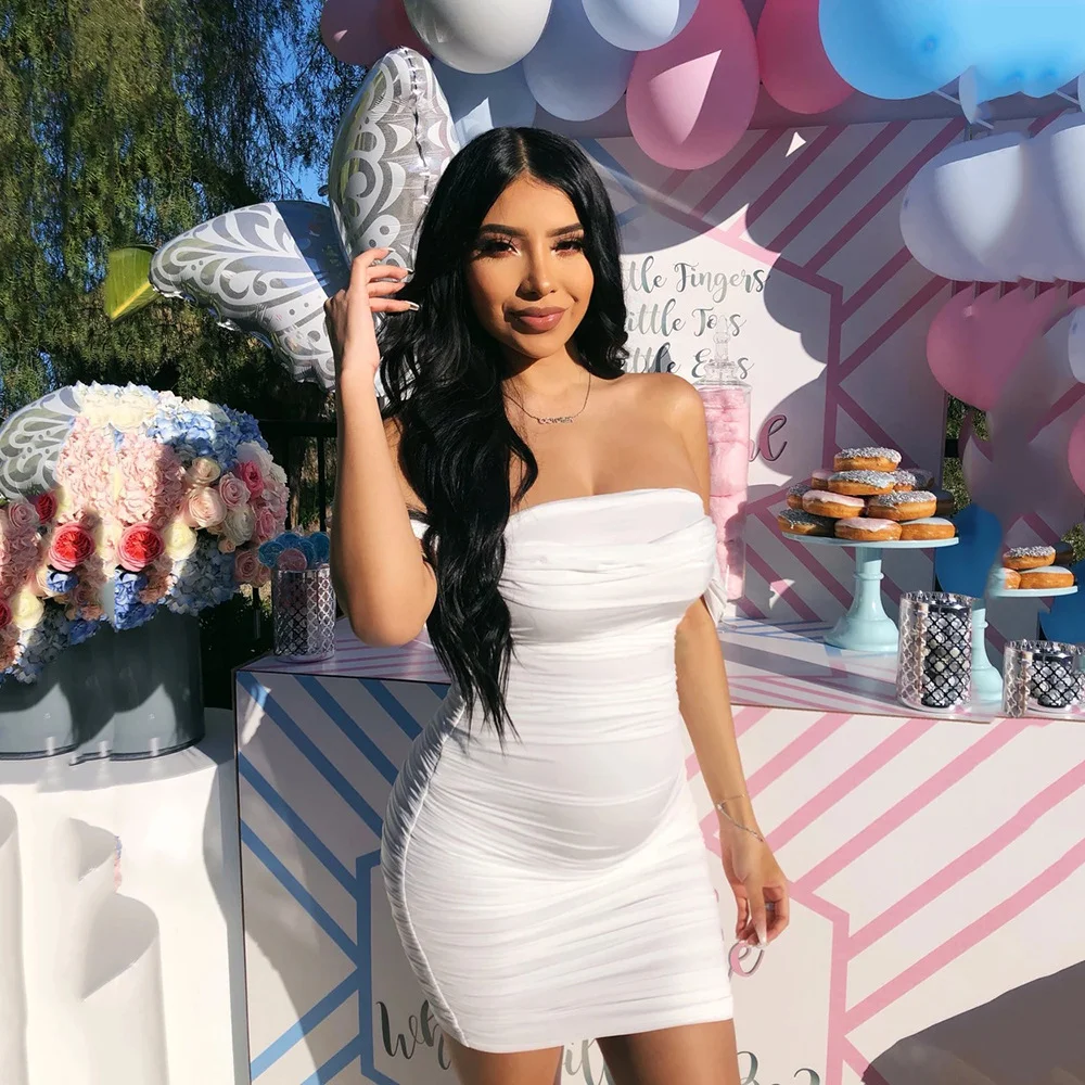 

Women's Summer Dress Sling One Line Neck White Elegant Sexy Wrap Hip Dress Party Evening Dress Beach Resort Clothing