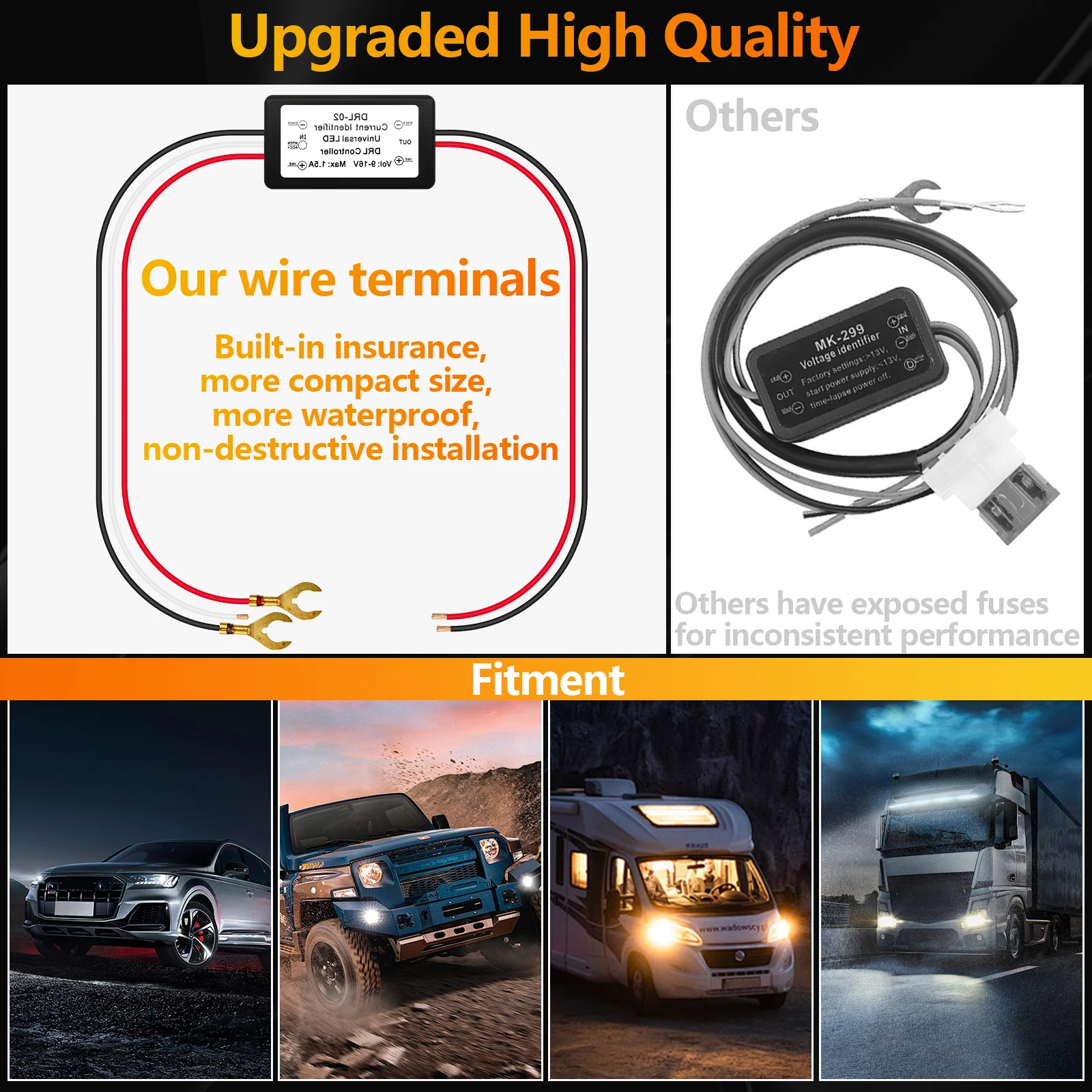 Контроллер дневных ходовых огней Fenikso 9-16 В 2 шт.