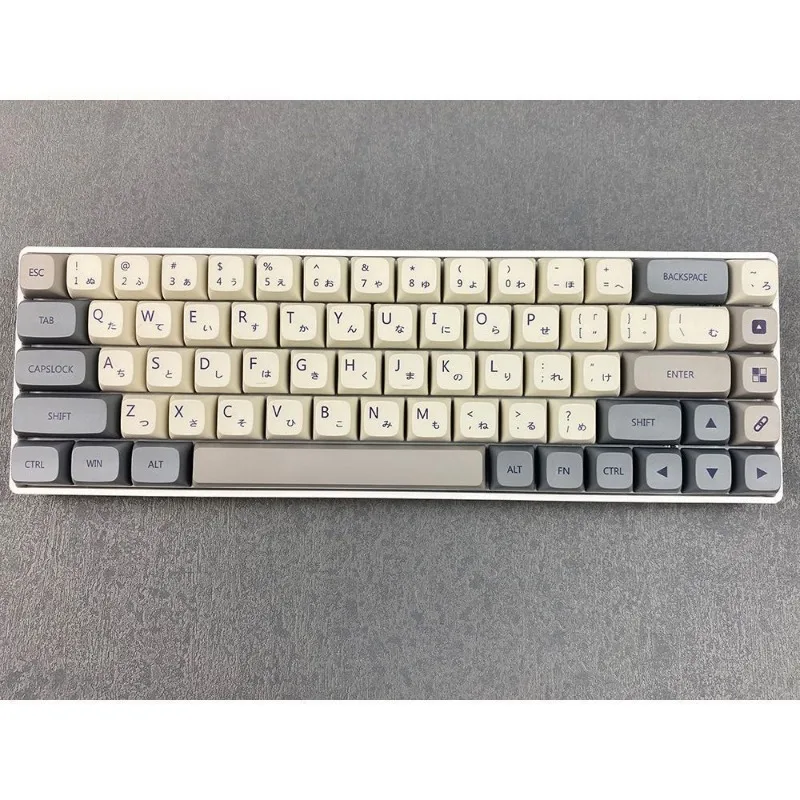 Фото XDA PBT колпачки для клавиш русские корейские английские японские колпачки Qishi Dye Sub для GMK67 механическая клавиатура ретро колпачки для клавиш №4