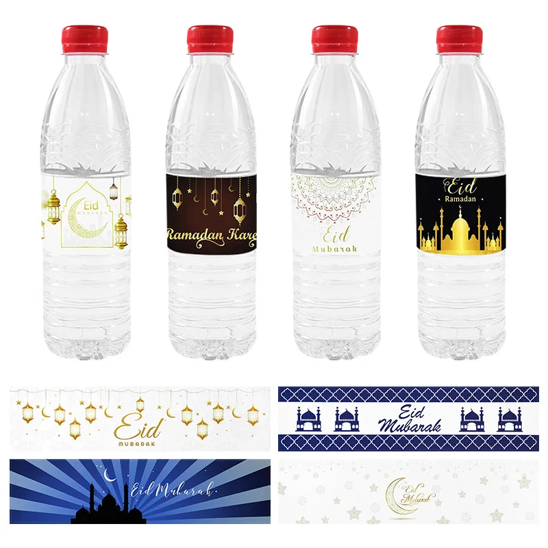 

10/20pcs Eid Mubarak Water Battle Labels Seal Sticker Ramadan Kareem Decoration Gift Bag Stickers Muslim Islamic Party DIY Decor