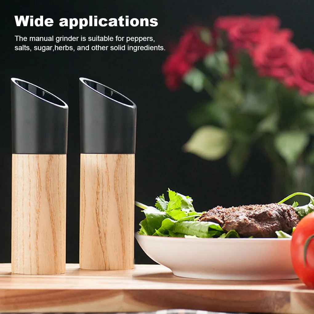 

Wooden Salt And Pepper Mill Spice Nuts Mills Handheld Seasoning Grinder Bottle Cooking Home Decoration Kitchen BBQ Tools