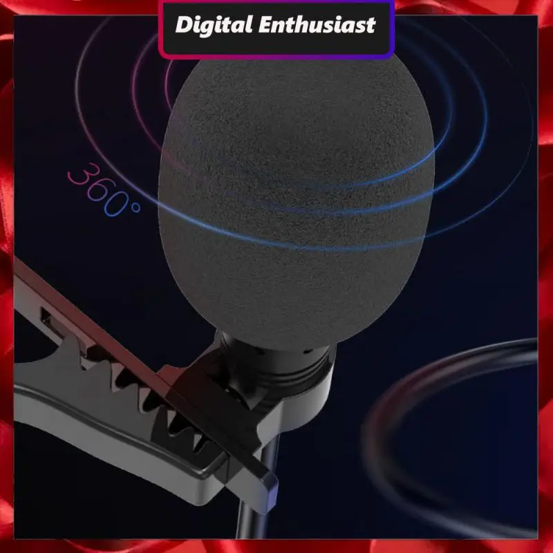 

Mini Wired Microphone Collar Clip 2 Channel Recording Microphone For Phone Computer Broadcasting Microphone Audio Adapter Metal