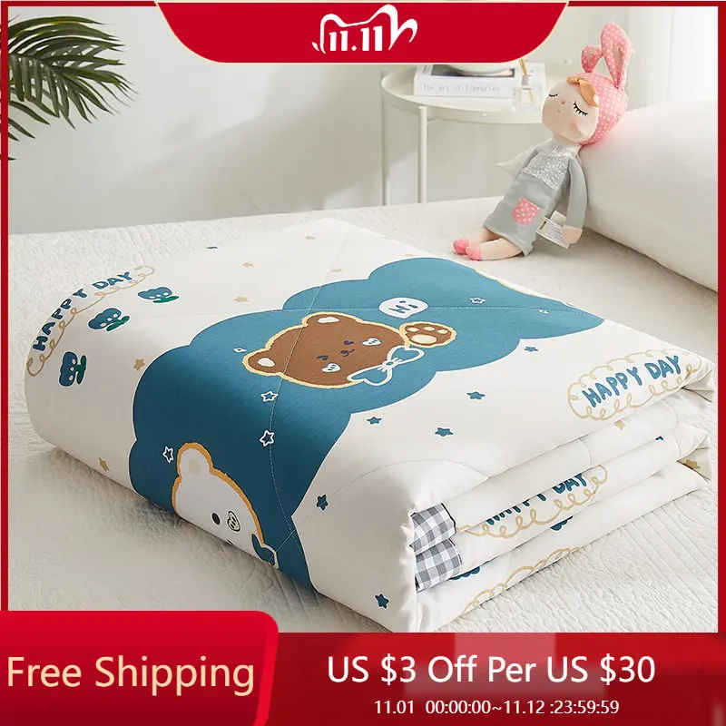 

Роскошное Одеяло для кровати 100% x 200 см, дышащее одеяло с кондиционированием, пододеяльник, одеяло, квилты королевского размера