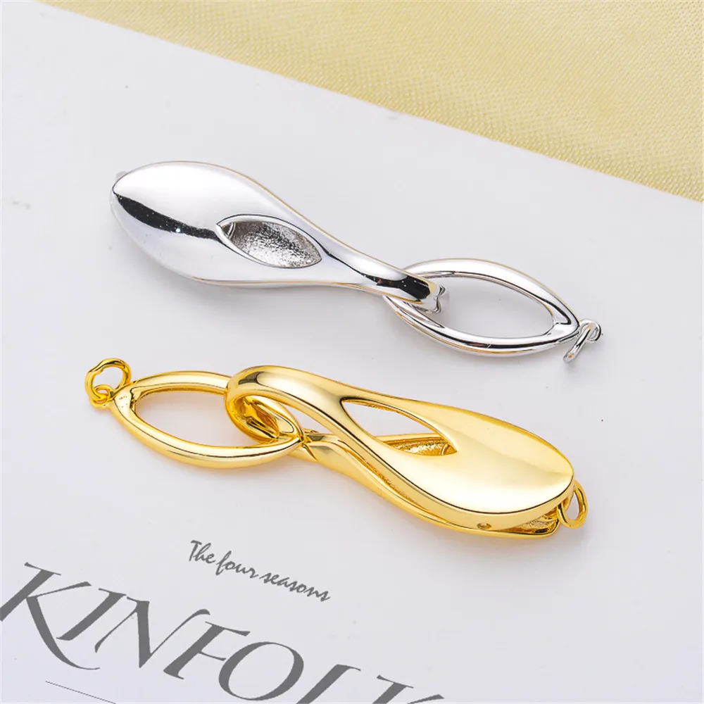 

S925 Sterling silver Cubic Zirconia Clasp DIY Beads Jewelry Making Accessories Silver/Gold Metal Connector Clasps Findings