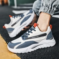 2022 spring and summer new mesh mens sports shoes trend mens casual shoes comfortable and breathable thick soled dad shoes