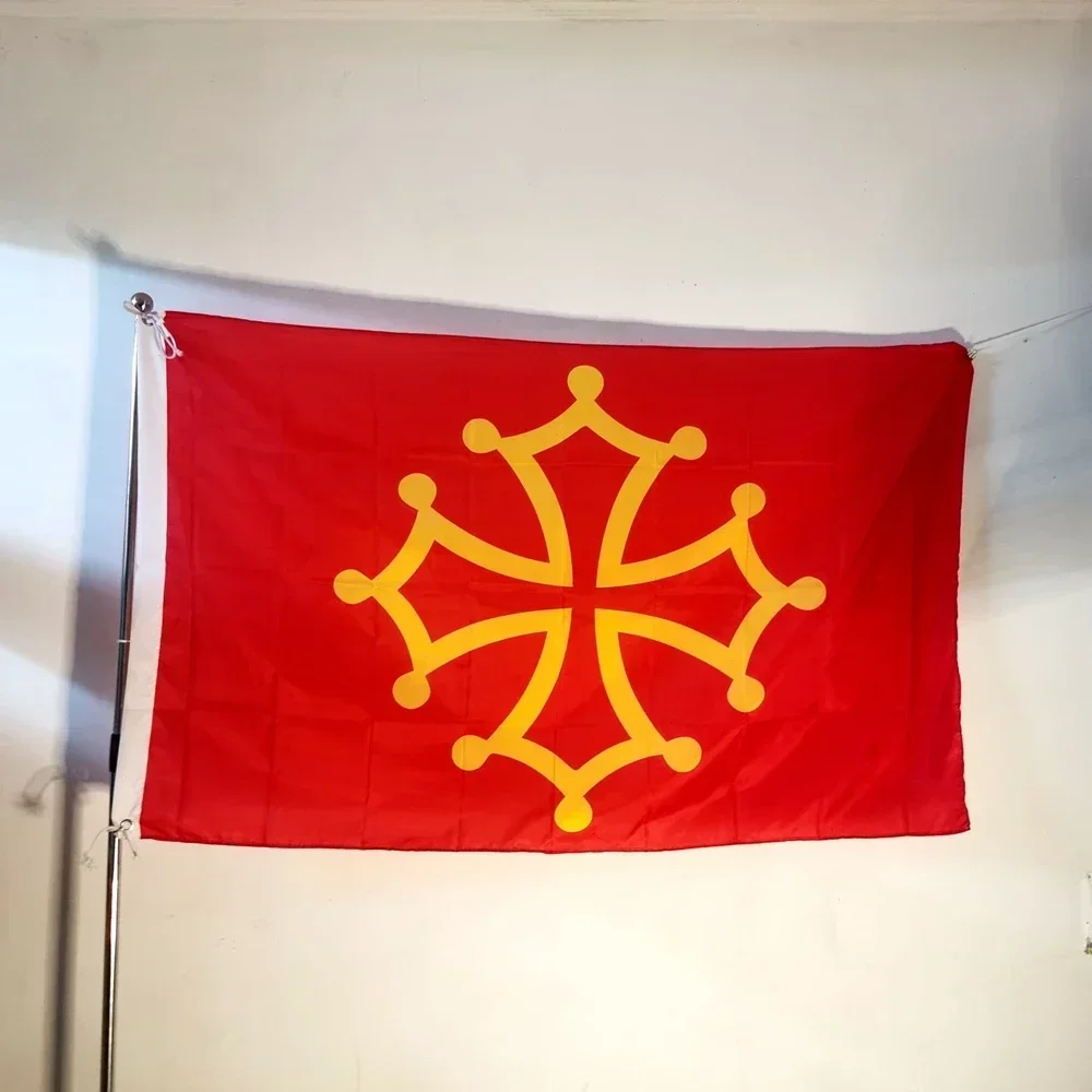 Франция Region Эвалитания Борис Кросс Флаг Открытый Декор 90x150см Полиэстер