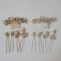 slbridal handmade austrian crystal rhinestones bridal jewelry set wedding hair comb hair pin set women bridesmaids hair jewelry
