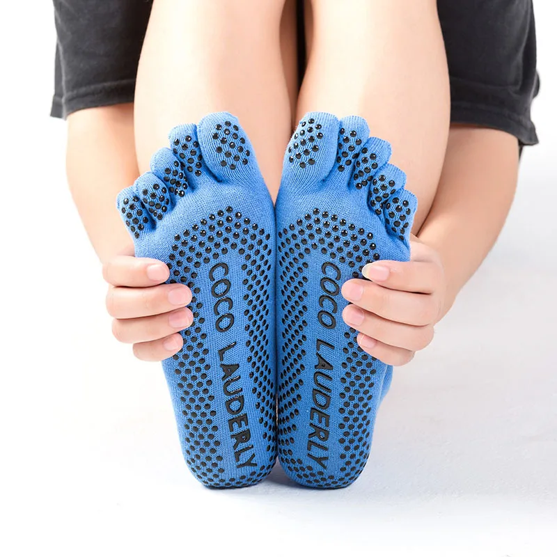 1 Pair Cotton Women Yoga Socks Ladies Anti Slip Silicone Gym Pilates Ballet Socks Fitness Sport Dance Sock Breathable Elasticity