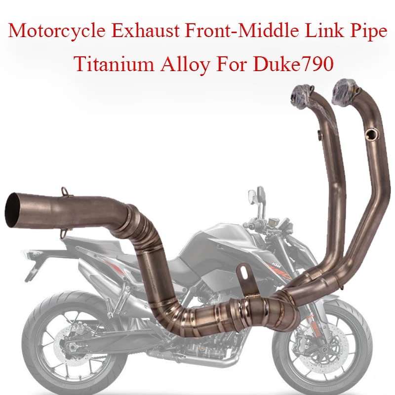 

Выхлопная Передняя-средняя Соединительная труба мотоцикла для глушителя DUKE 790, глушитель мото для глушителя DB Killer, полная система, титановый сплав