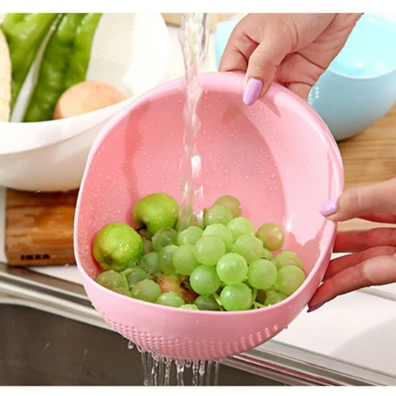 

Rice Sieve Plastic Colander Washing Filter Strainer Basket Kitchen Tools Food Beans Vegetable Fruit Bowl Drainer Cleaning Basket