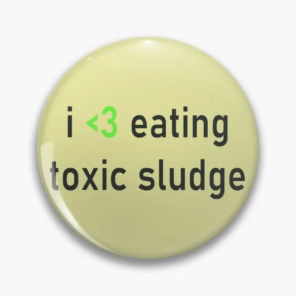 Я сердце ест токсичный шлам мягкая кнопка булавка милая на лацкан подарок