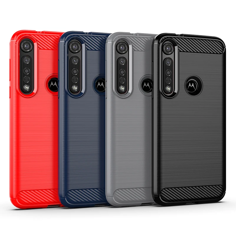 Carbon Fiber Cover Shockproof Phone  For Motorola Moto G9 Plus Play G8 E6 E5 G6 G7 Play Plus One Macro Action E6s Bumper Case