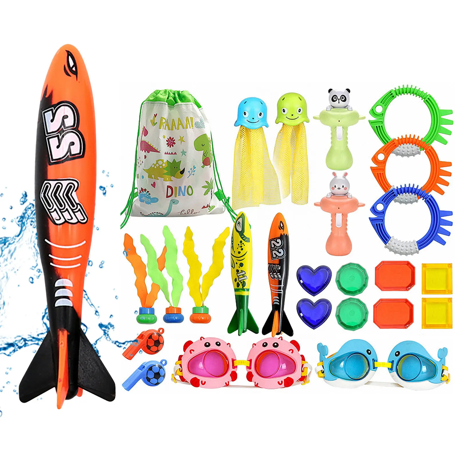 

Children's Swimming Toy Diving Water Torpedo Octopus Dolphin Throwing Toys Summer Game Swimming Pool Toys Gifts
