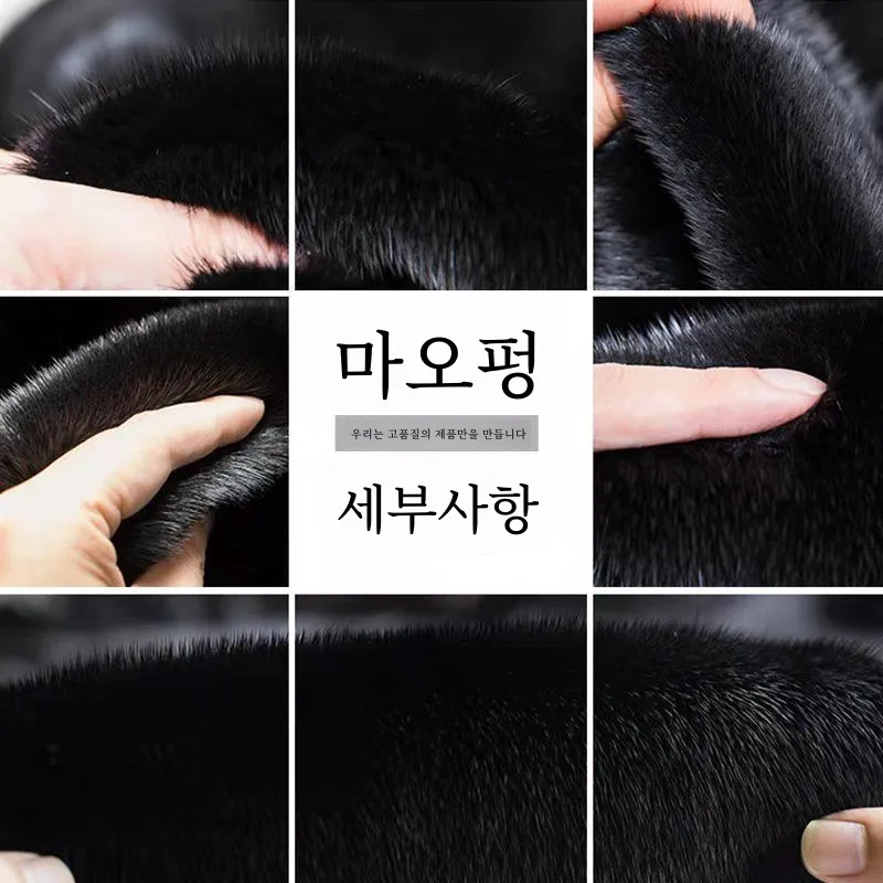 Новинка зимы 2024 кашемировое пальто Haining меховая верхняя одежда мужская бархатная